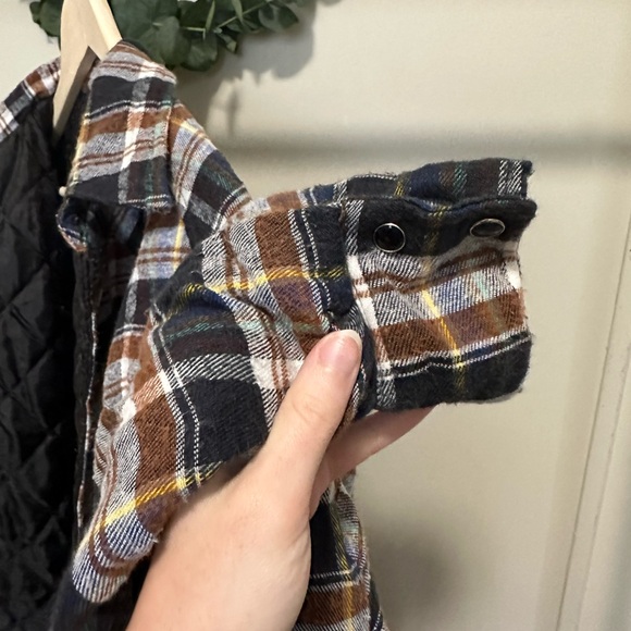 FieldN’ Forest men’s Vintage Blue and Brown Plaid Quilted Jacket size medium - Picture 6 of 7